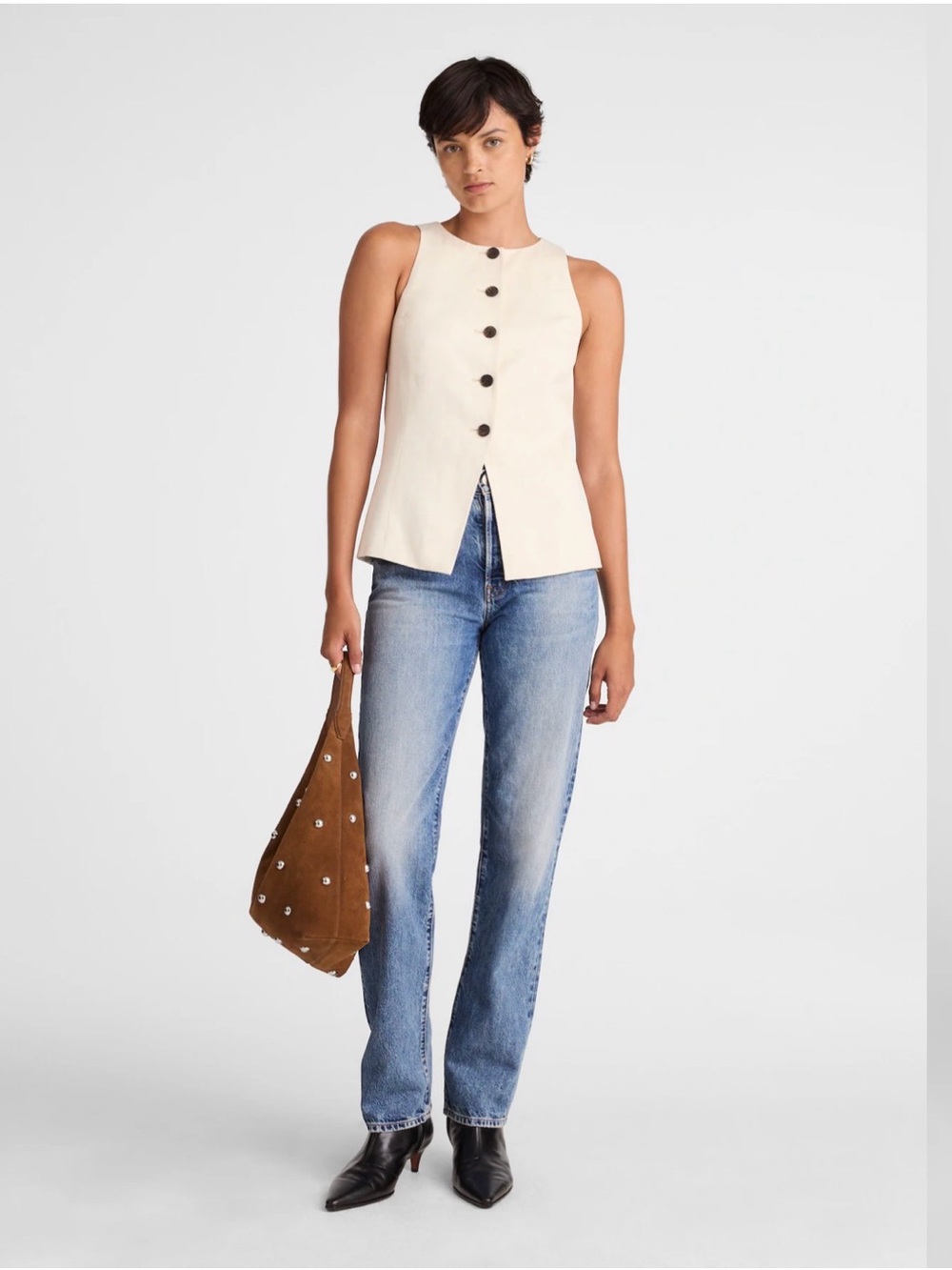 Madewell The Longline Straight Jeans in Atlin Wash